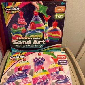 Glow Sand Art Set with Gold Glitter
